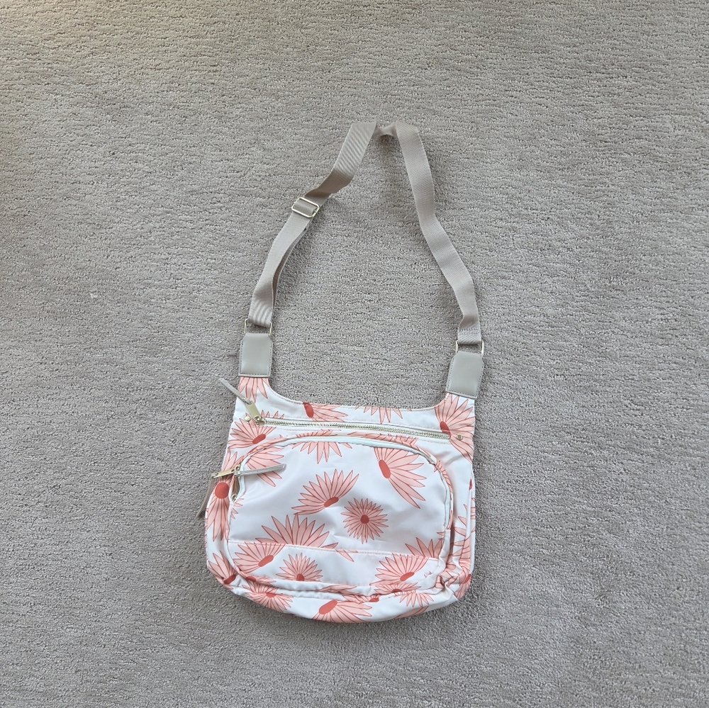 Floral Kids Crossbody Bag - Pink and White